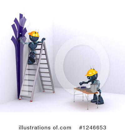 Royalty-Free (RF) Robot Clipart Illustration by KJ Pargeter - Stock Sample #1246653