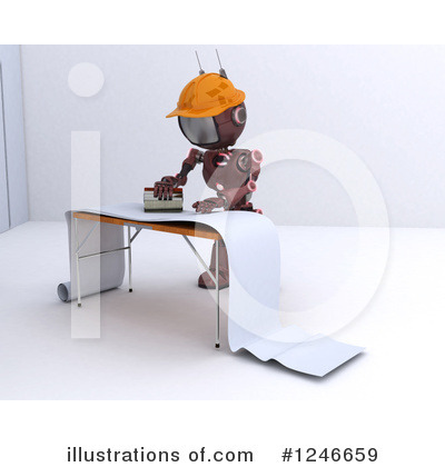 Royalty-Free (RF) Robot Clipart Illustration by KJ Pargeter - Stock Sample #1246659