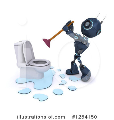 Royalty-Free (RF) Robot Clipart Illustration by KJ Pargeter - Stock Sample #1254150