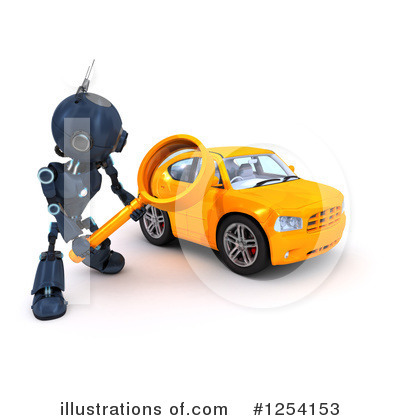 Royalty-Free (RF) Robot Clipart Illustration by KJ Pargeter - Stock Sample #1254153