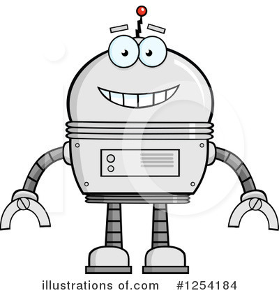 Royalty-Free (RF) Robot Clipart Illustration by Hit Toon - Stock Sample #1254184
