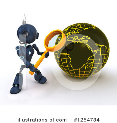Royalty-Free (RF) Robot Clipart Illustration by KJ Pargeter - Stock Sample #1254734