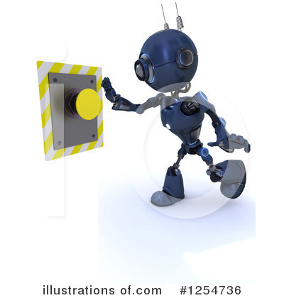 Royalty-Free (RF) Robot Clipart Illustration by KJ Pargeter - Stock Sample #1254736