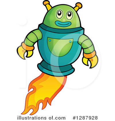 Royalty-Free (RF) Robot Clipart Illustration by visekart - Stock Sample #1287928