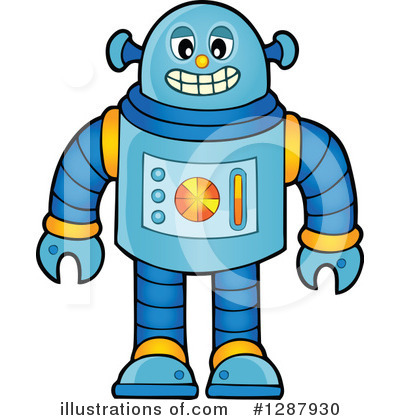 Royalty-Free (RF) Robot Clipart Illustration by visekart - Stock Sample #1287930