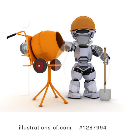 Royalty-Free (RF) Robot Clipart Illustration by KJ Pargeter - Stock Sample #1287994