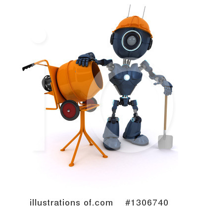 Royalty-Free (RF) Robot Clipart Illustration by KJ Pargeter - Stock Sample #1306740