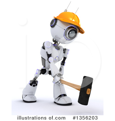 Royalty-Free (RF) Robot Clipart Illustration by KJ Pargeter - Stock Sample #1356203