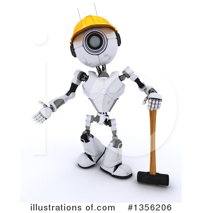 Royalty-Free (RF) Robot Clipart Illustration by KJ Pargeter - Stock Sample #1356206