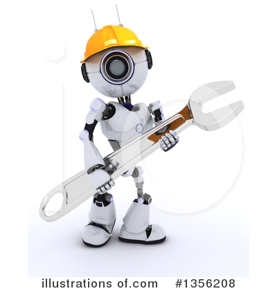 Royalty-Free (RF) Robot Clipart Illustration by KJ Pargeter - Stock Sample #1356208