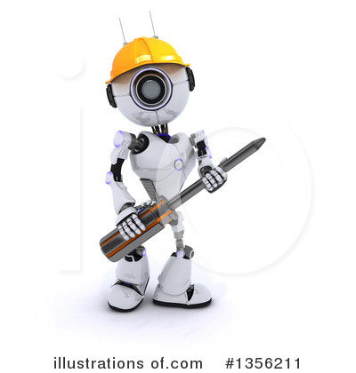 Royalty-Free (RF) Robot Clipart Illustration by KJ Pargeter - Stock Sample #1356211