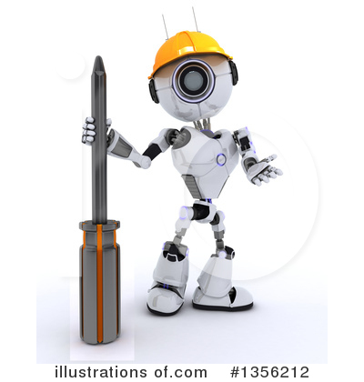 Royalty-Free (RF) Robot Clipart Illustration by KJ Pargeter - Stock Sample #1356212