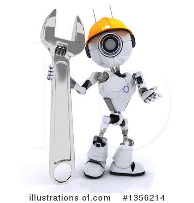 Royalty-Free (RF) Robot Clipart Illustration by KJ Pargeter - Stock Sample #1356214