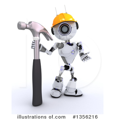 Royalty-Free (RF) Robot Clipart Illustration by KJ Pargeter - Stock Sample #1356216