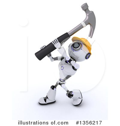 Royalty-Free (RF) Robot Clipart Illustration by KJ Pargeter - Stock Sample #1356217