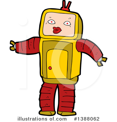 Royalty-Free (RF) Robot Clipart Illustration by lineartestpilot - Stock Sample #1388062