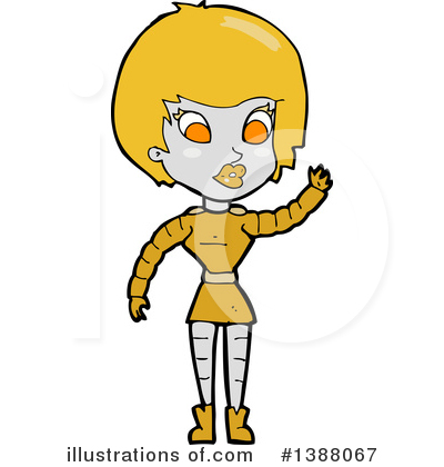 Royalty-Free (RF) Robot Clipart Illustration by lineartestpilot - Stock Sample #1388067