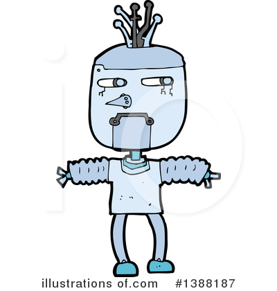 Royalty-Free (RF) Robot Clipart Illustration by lineartestpilot - Stock Sample #1388187