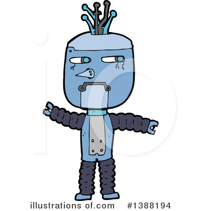 Royalty-Free (RF) Robot Clipart Illustration by lineartestpilot - Stock Sample #1388194