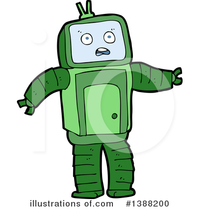 Royalty-Free (RF) Robot Clipart Illustration by lineartestpilot - Stock Sample #1388200