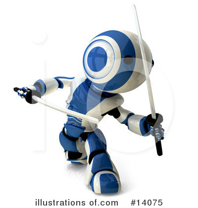 Royalty-Free (RF) Robot Clipart Illustration by Leo Blanchette - Stock Sample #14075