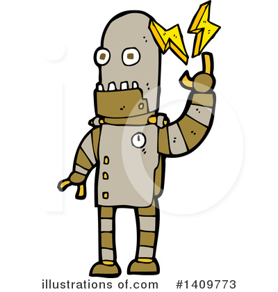 Royalty-Free (RF) Robot Clipart Illustration by lineartestpilot - Stock Sample #1409773
