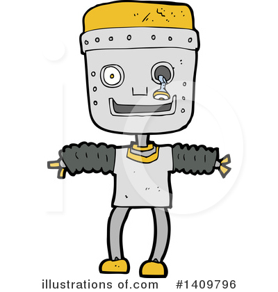 Royalty-Free (RF) Robot Clipart Illustration by lineartestpilot - Stock Sample #1409796