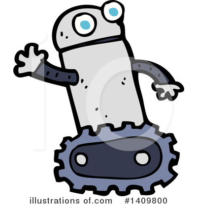 Royalty-Free (RF) Robot Clipart Illustration by lineartestpilot - Stock Sample #1409800