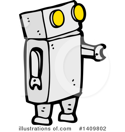 Royalty-Free (RF) Robot Clipart Illustration by lineartestpilot - Stock Sample #1409802