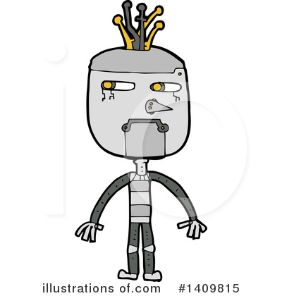 Royalty-Free (RF) Robot Clipart Illustration by lineartestpilot - Stock Sample #1409815