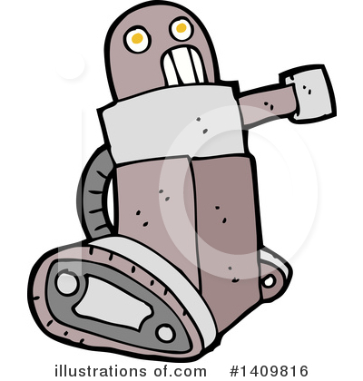 Royalty-Free (RF) Robot Clipart Illustration by lineartestpilot - Stock Sample #1409816