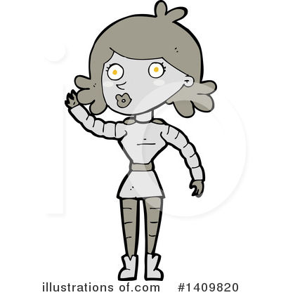 Royalty-Free (RF) Robot Clipart Illustration by lineartestpilot - Stock Sample #1409820