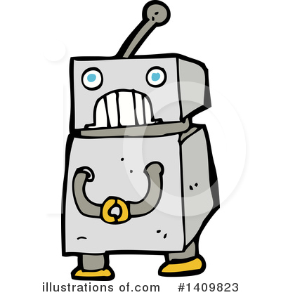 Royalty-Free (RF) Robot Clipart Illustration by lineartestpilot - Stock Sample #1409823