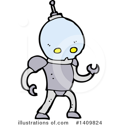 Royalty-Free (RF) Robot Clipart Illustration by lineartestpilot - Stock Sample #1409824
