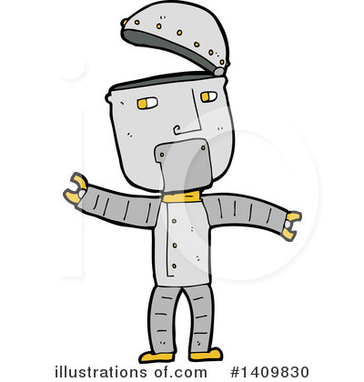 Royalty-Free (RF) Robot Clipart Illustration by lineartestpilot - Stock Sample #1409830