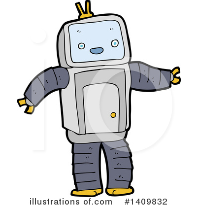 Royalty-Free (RF) Robot Clipart Illustration by lineartestpilot - Stock Sample #1409832