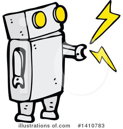 Royalty-Free (RF) Robot Clipart Illustration by lineartestpilot - Stock Sample #1410783