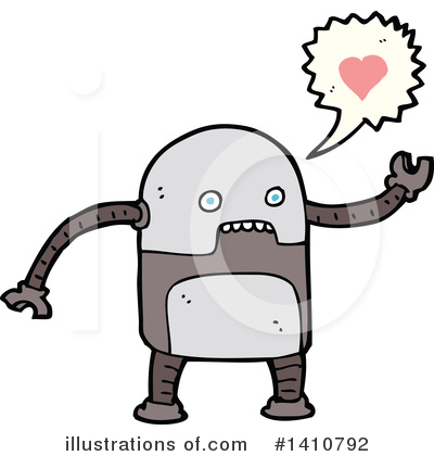 Royalty-Free (RF) Robot Clipart Illustration by lineartestpilot - Stock Sample #1410792