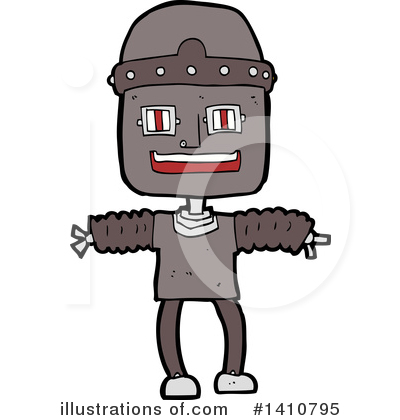 Royalty-Free (RF) Robot Clipart Illustration by lineartestpilot - Stock Sample #1410795