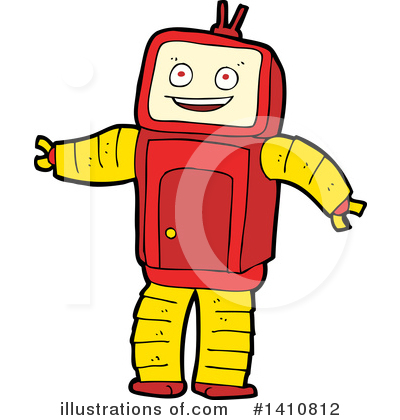 Royalty-Free (RF) Robot Clipart Illustration by lineartestpilot - Stock Sample #1410812