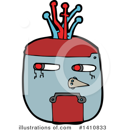 Royalty-Free (RF) Robot Clipart Illustration by lineartestpilot - Stock Sample #1410833