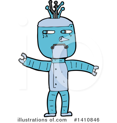 Royalty-Free (RF) Robot Clipart Illustration by lineartestpilot - Stock Sample #1410846