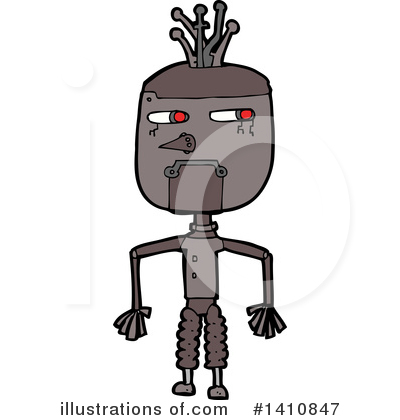 Royalty-Free (RF) Robot Clipart Illustration by lineartestpilot - Stock Sample #1410847