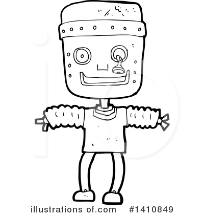 Royalty-Free (RF) Robot Clipart Illustration by lineartestpilot - Stock Sample #1410849