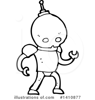 Royalty-Free (RF) Robot Clipart Illustration by lineartestpilot - Stock Sample #1410877
