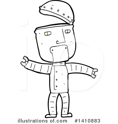 Royalty-Free (RF) Robot Clipart Illustration by lineartestpilot - Stock Sample #1410883