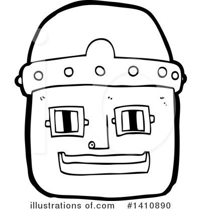 Royalty-Free (RF) Robot Clipart Illustration by lineartestpilot - Stock Sample #1410890