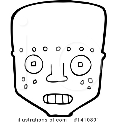 Royalty-Free (RF) Robot Clipart Illustration by lineartestpilot - Stock Sample #1410891