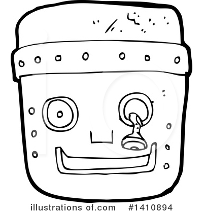 Royalty-Free (RF) Robot Clipart Illustration by lineartestpilot - Stock Sample #1410894