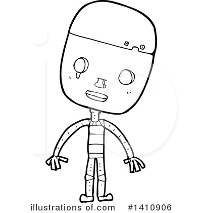 Royalty-Free (RF) Robot Clipart Illustration by lineartestpilot - Stock Sample #1410906